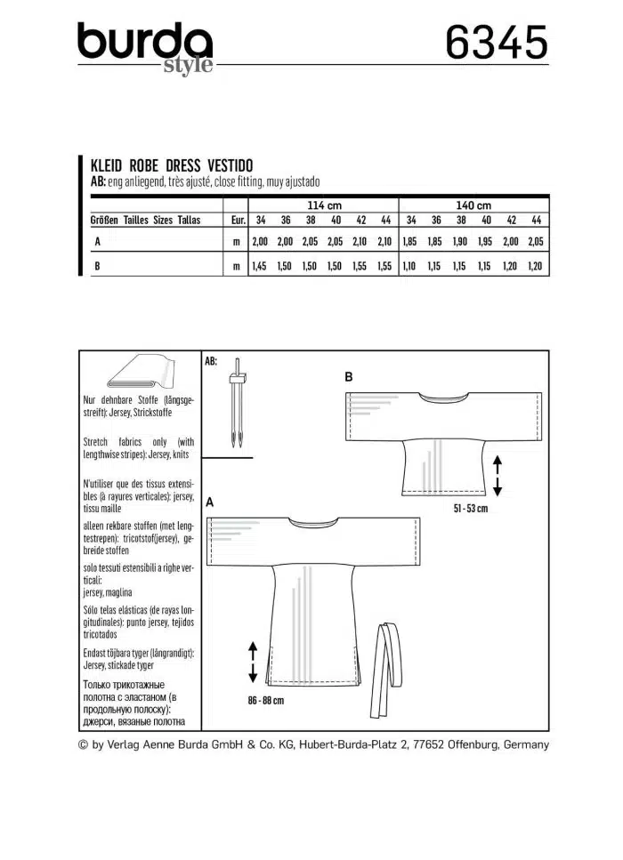 Burda Patroon 6345 - Jurk en Shirt