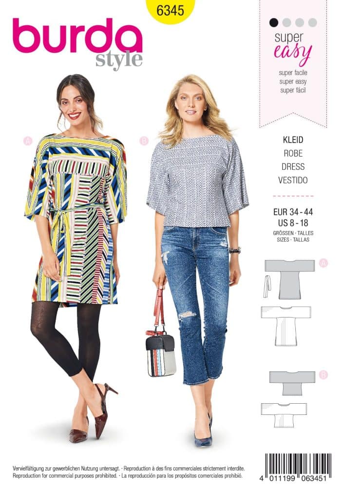 Burda Patroon 6345 - Jurk en Shirt