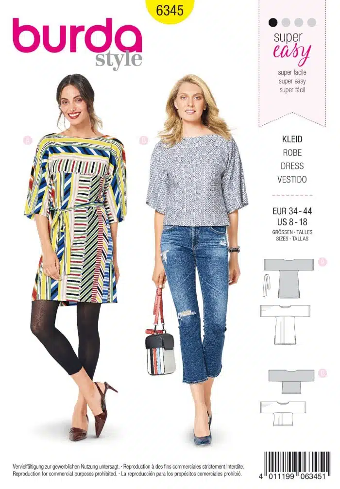 Burda Patroon 6345 - Jurk en Shirt
