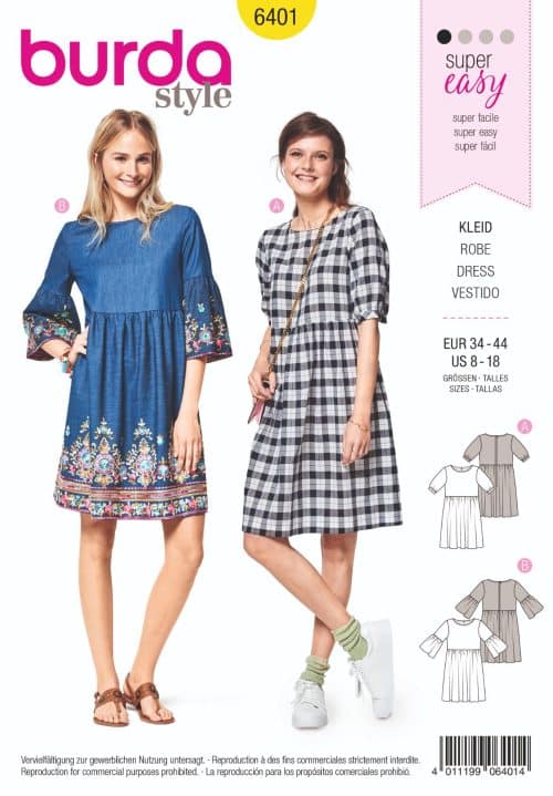 Burda Patroon 6401 - Jurk in variaties