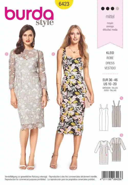 Burda Patroon 6423 - Jurk in variaties