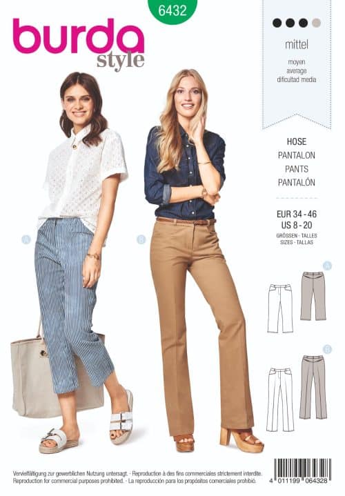 Burda Patroon 6432 - Broek in variaties