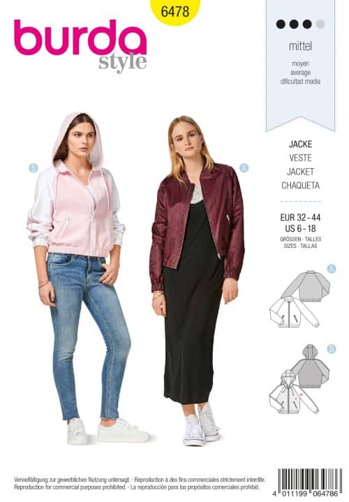 Burda Patroon 6478 - Jasje in variaties