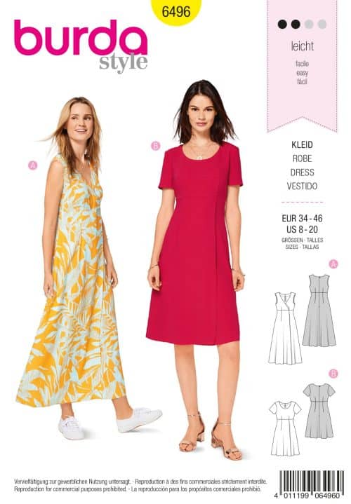 Burda Patroon 6496 - Jurk in variaties
