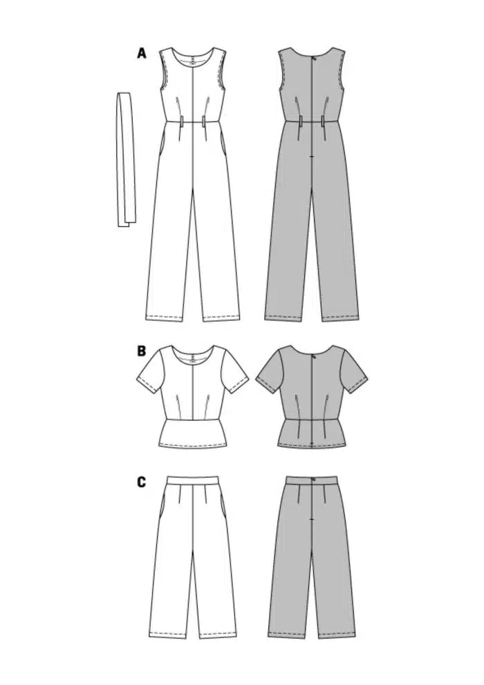 Burda Patroon 6516 - Jumpsuit, broek en top