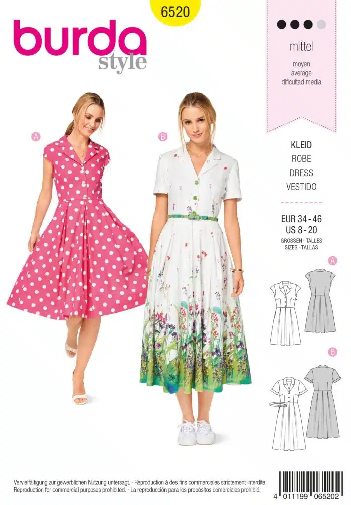 Burda Patroon 6520 - Jurk in variaties