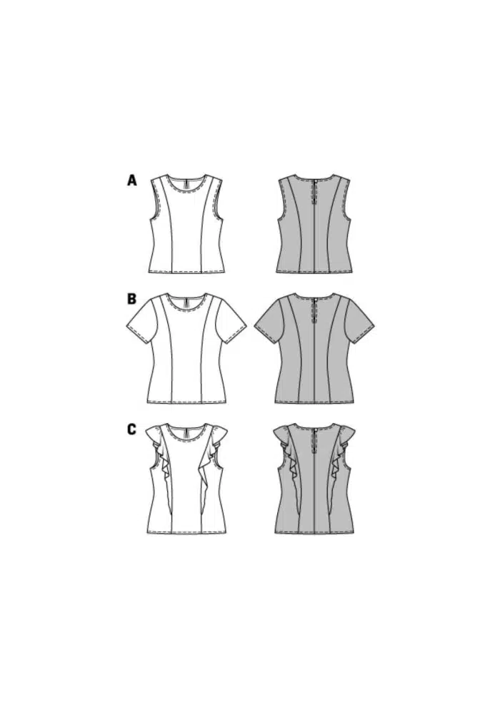 Burda Patroon 6525 - Top in variaties
