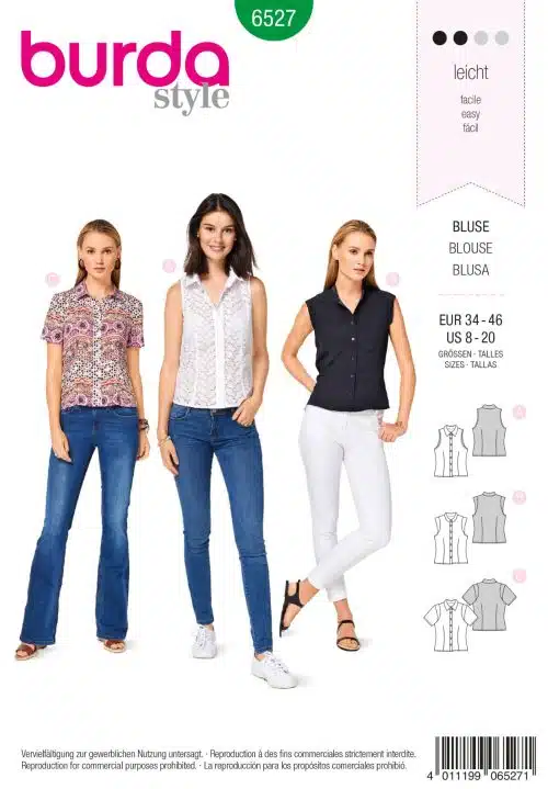 Burda Patroon 6527 - Blouse in variaties