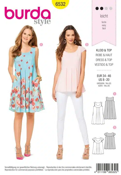 Burda Patroon 6532 - Jurk en Top