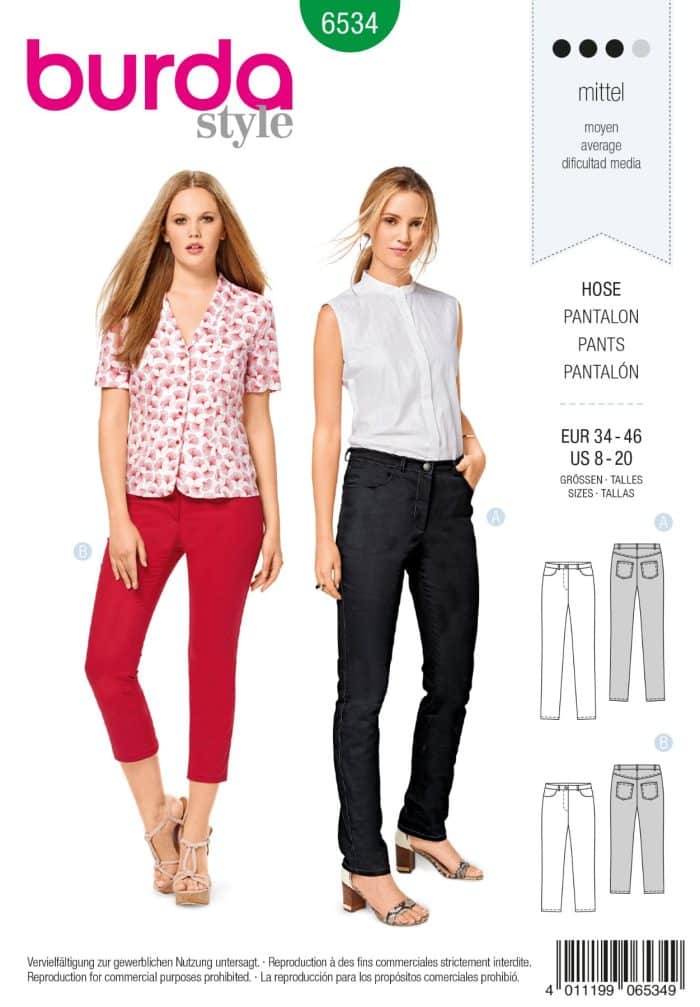 Burda Patroon 6534 - Broek in variaties