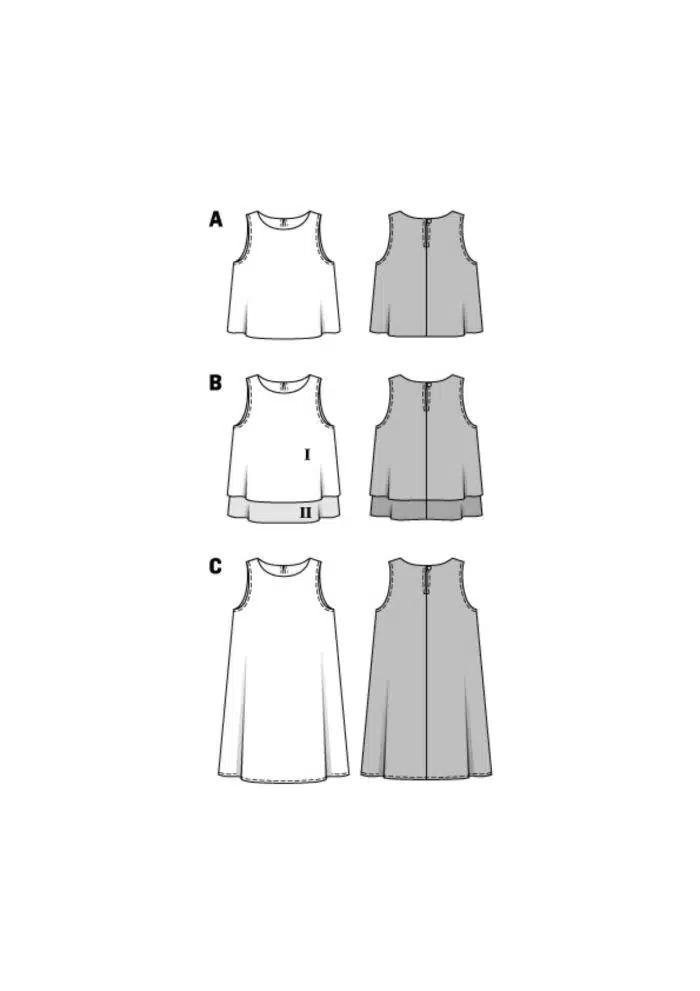 Burda Patroon 6541 - Top in variaties en jurk