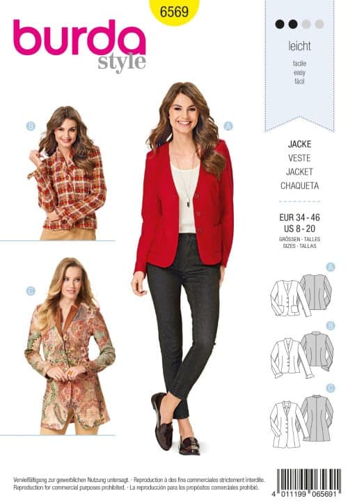 Burda Patroon 6569 - Jasje in variaties