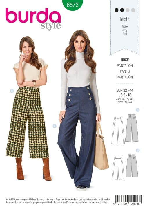 Burda Patroon 6573 - Broek in variaties