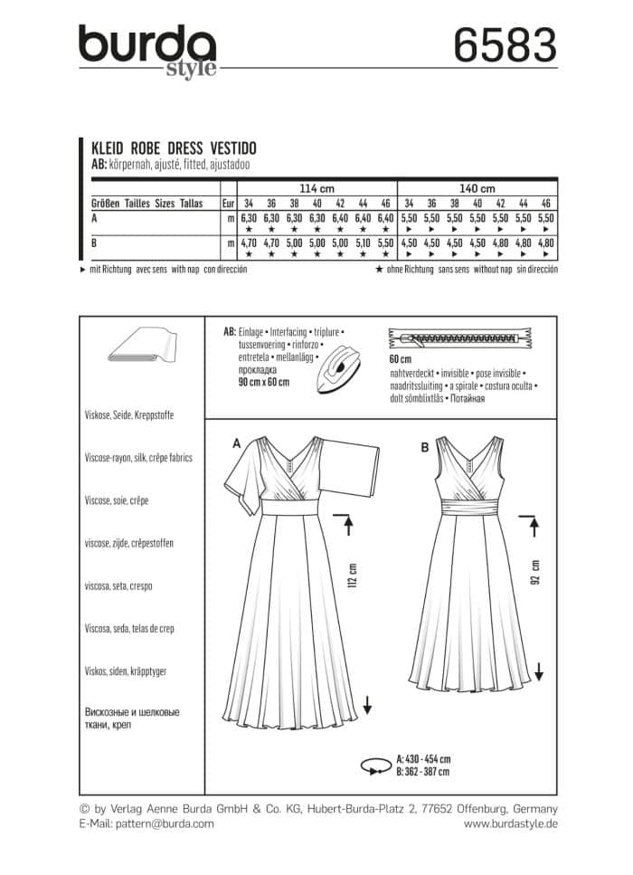 Burda Patroon 6583 - Jurk in variaties