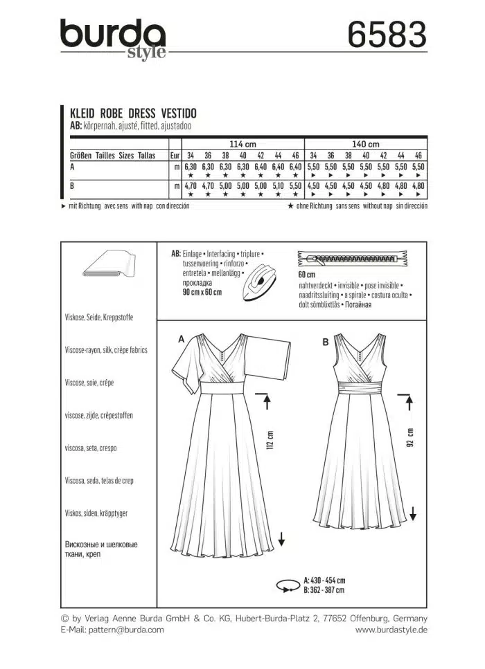 Burda Patroon 6583 - Jurk in variaties
