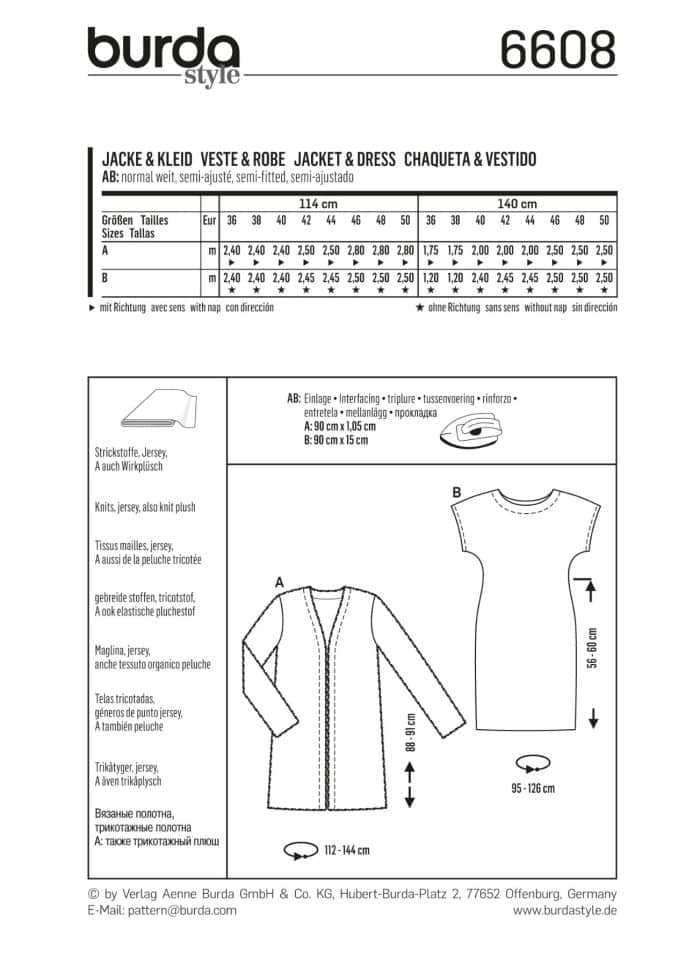 Burda Patroon 6608 - Jurk en Vest
