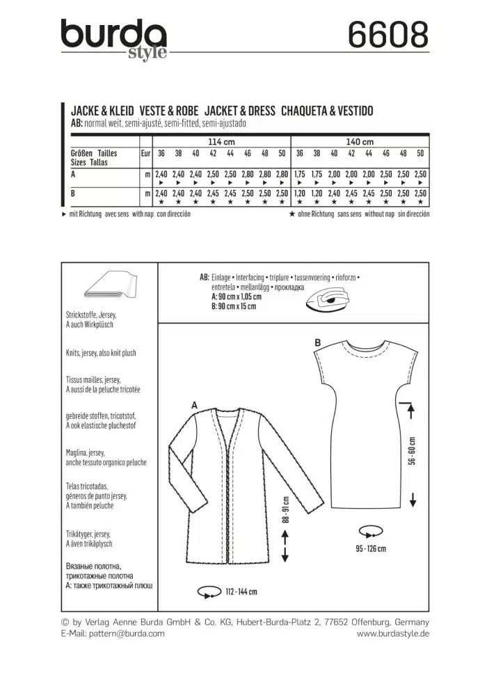 Burda Patroon 6608 - Jurk en Vest