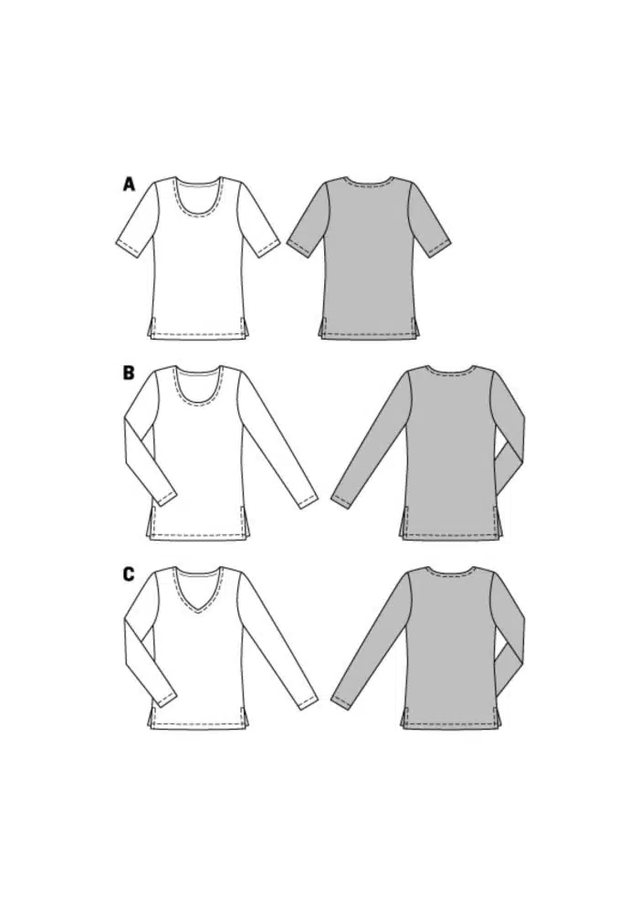 Burda Patroon 6611 - Shirt in variaties