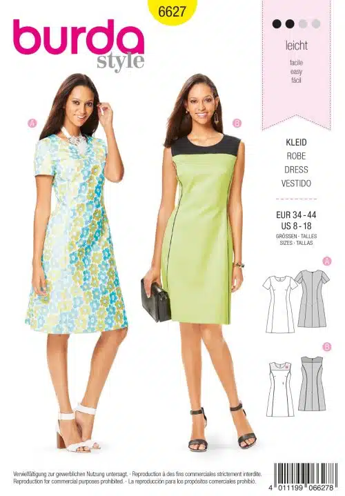 Burda Patroon 6627 - Jurk in variaties
