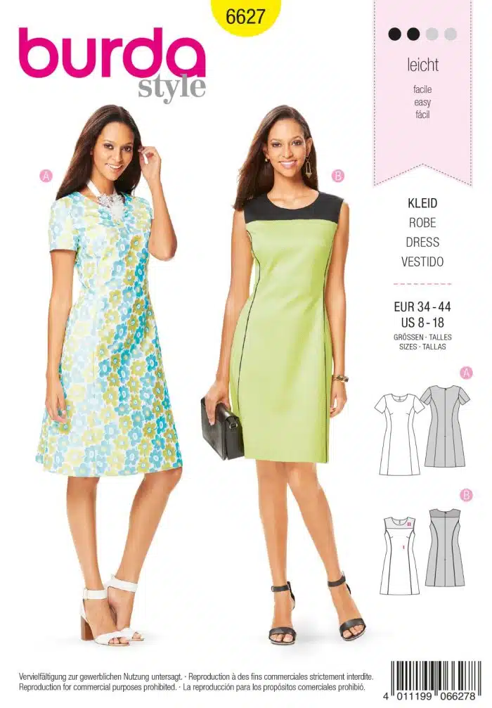 Burda Patroon 6627 - Jurk in variaties