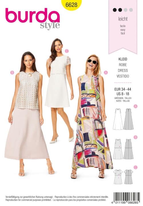 Burda Patroon 6628 - Jurk in variaties