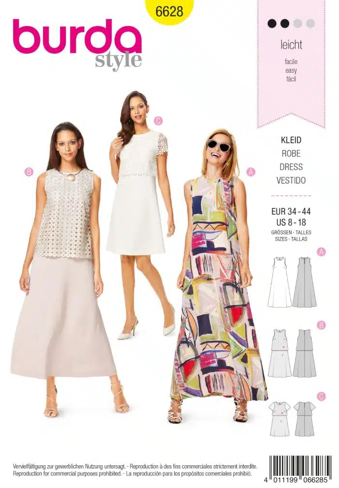 Burda Patroon 6628 - Jurk in variaties