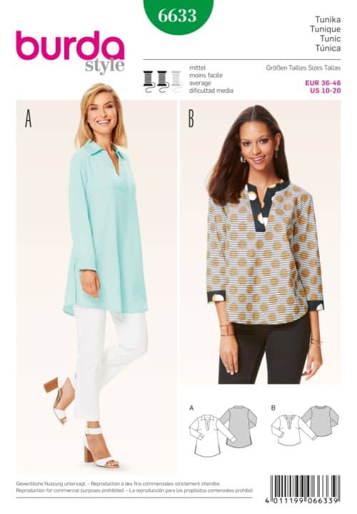 Burda Patroon 6633 - Tuniek in variaties