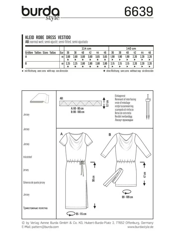 Burda Patroon 6639 - Jurk in variaties