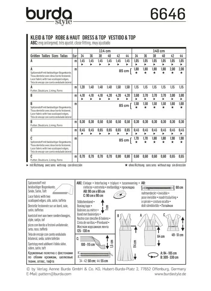 Burda Patroon 6646 - Jurk in variaties