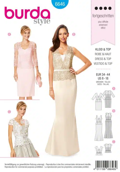 Burda Patroon 6646 - Jurk in variaties