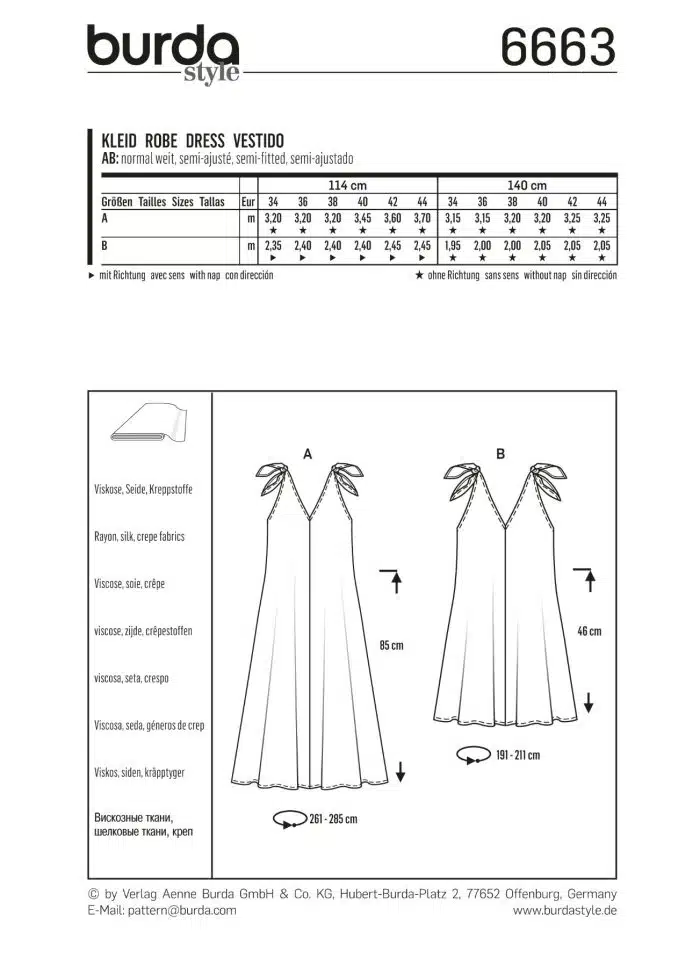 Burda Patroon 6663 - Jurk in variaties
