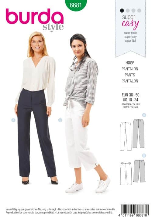 Burda Patroon 6681 - Broek in variaties