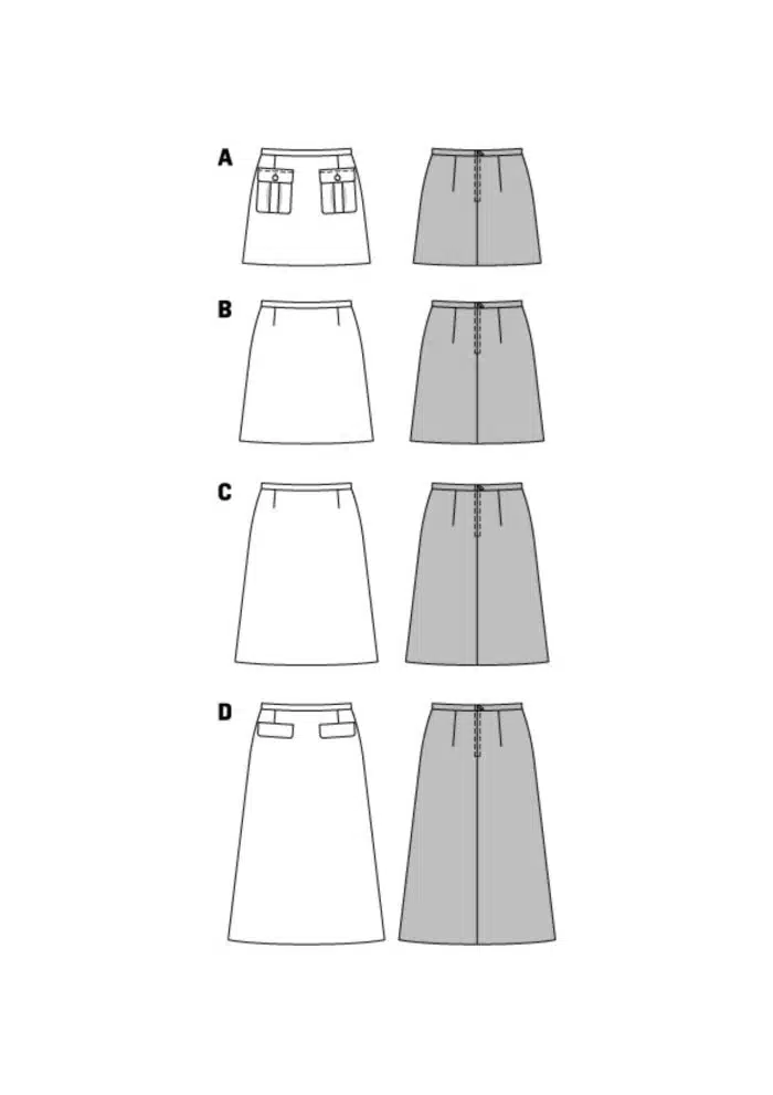 Burda Patroon 6682 - Rok in variaties