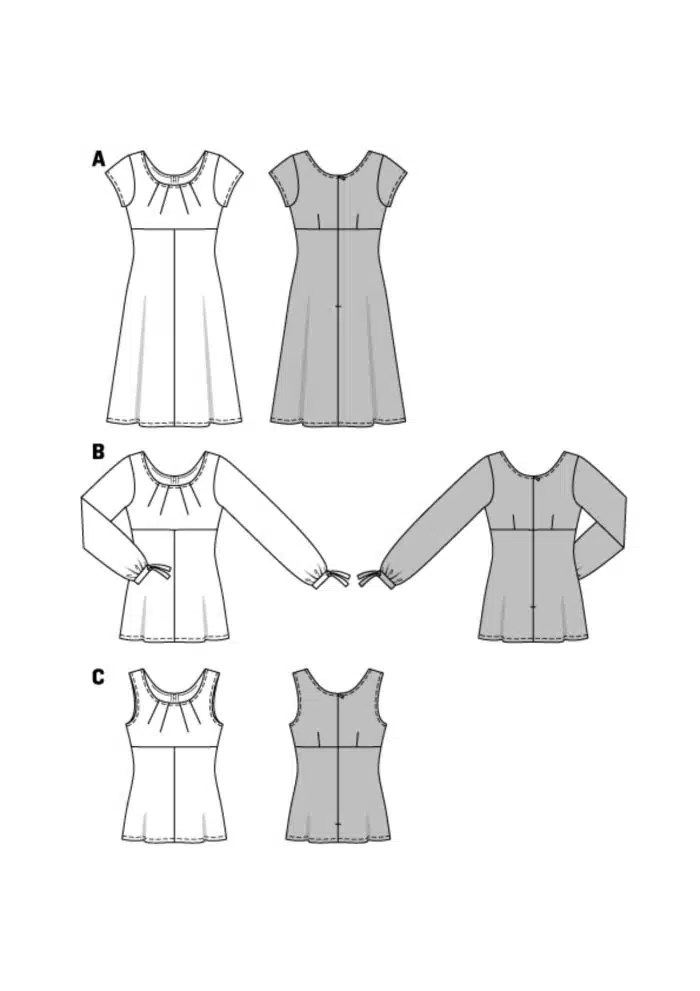 Burda Patroon 6685 - Blouse in variaties en Jurk