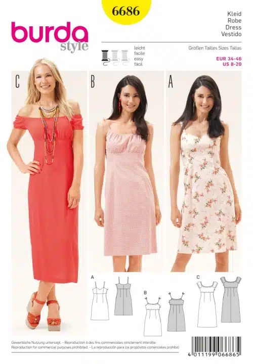 Burda Patroon 6686 - Jurk in variaties