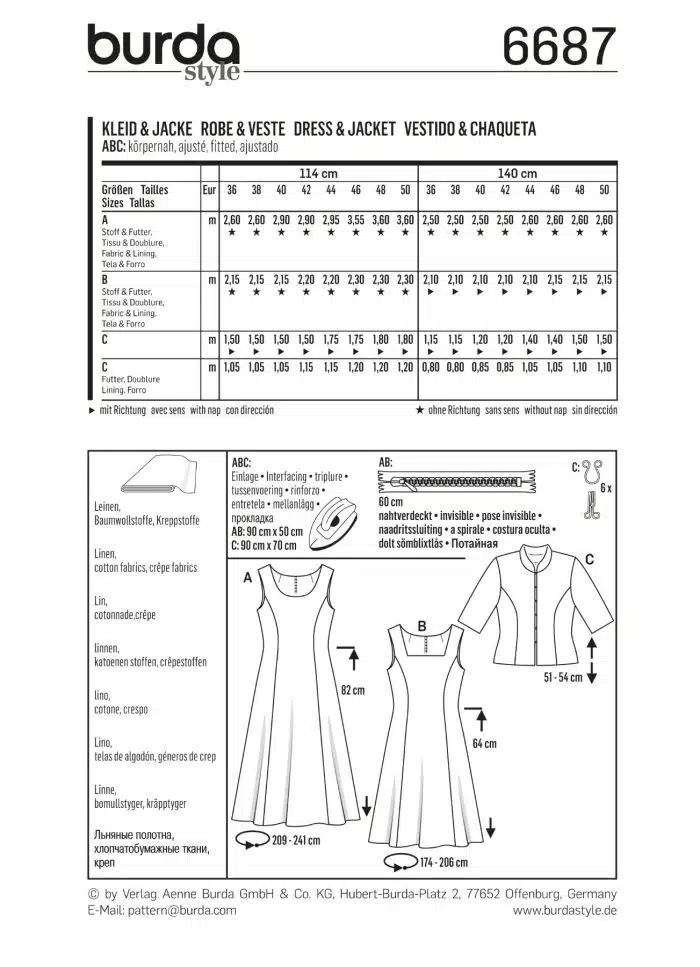Burda Patroon 6687 - Jurk in variaties