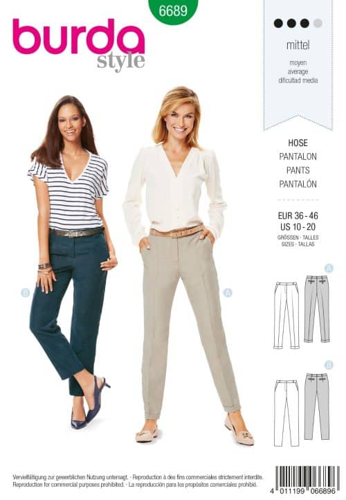 Burda Patroon 6689 - Broek in variaties