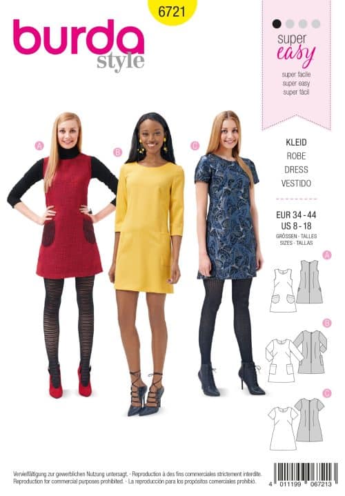 Burda Patroon 6721 - Jurk in variaties