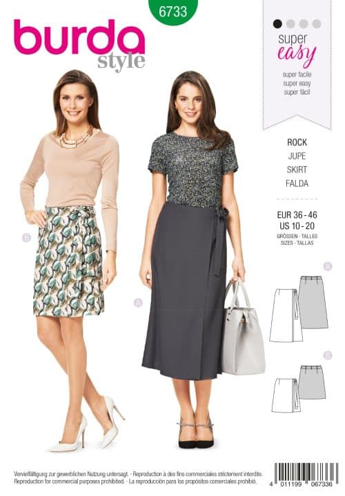 Burda Patroon 6733 - Rok in variaties