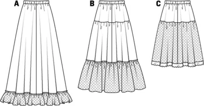Burda Patroon 6739 - Onderrok in variaties