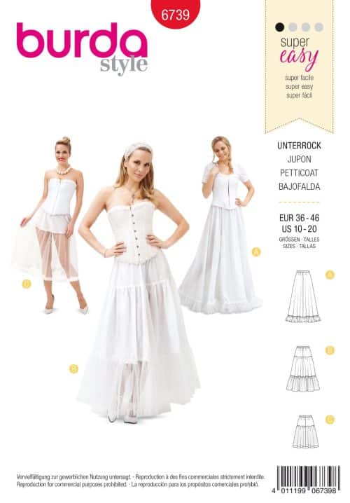 Burda Patroon 6739 - Onderrok in variaties