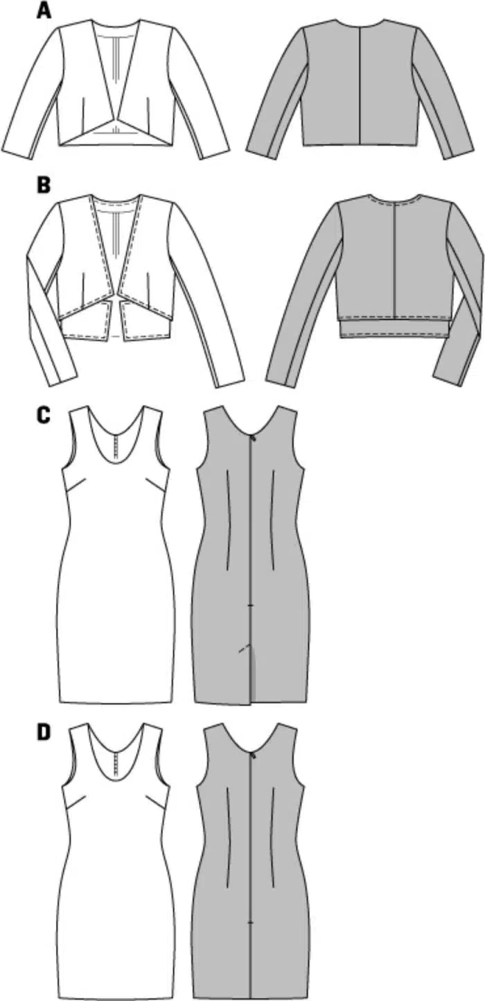 Burda Patroon 6773 - Jurk en jasje in variaties