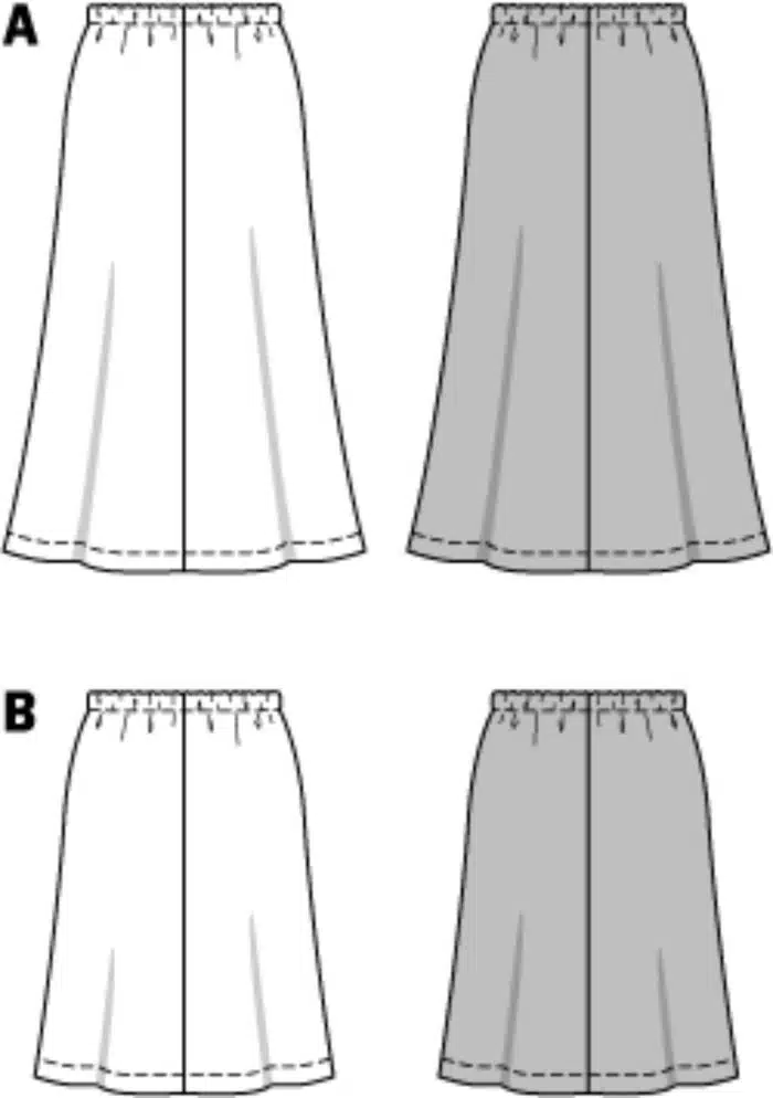 Burda Patroon 6818 - Rok in variaties