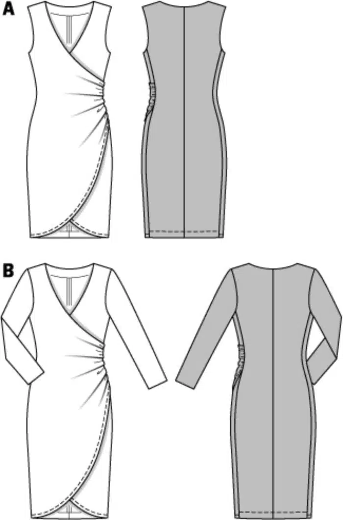 Burda Patroon 6829 - Overslagjurk in variaties
