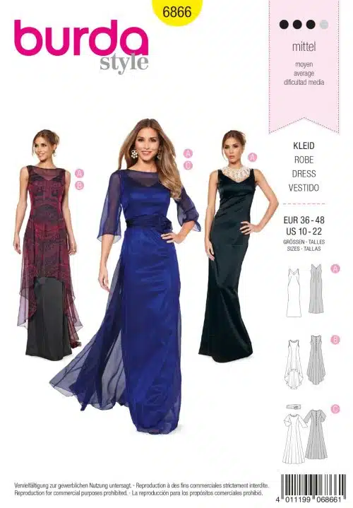 Burda Patroon 6866 - Jurk in variaties