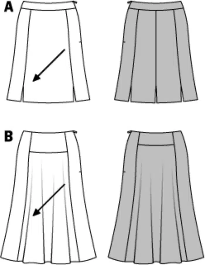 Burda Patroon 6880 - Rok in variaties