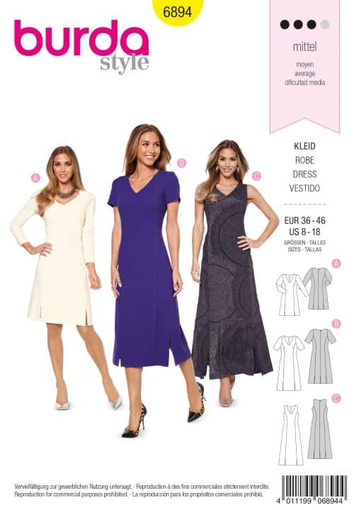 Burda Patroon 6894 - Jurk in variaties