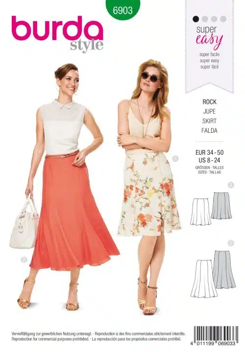 Burda Patroon 6903 - Rok in variaties