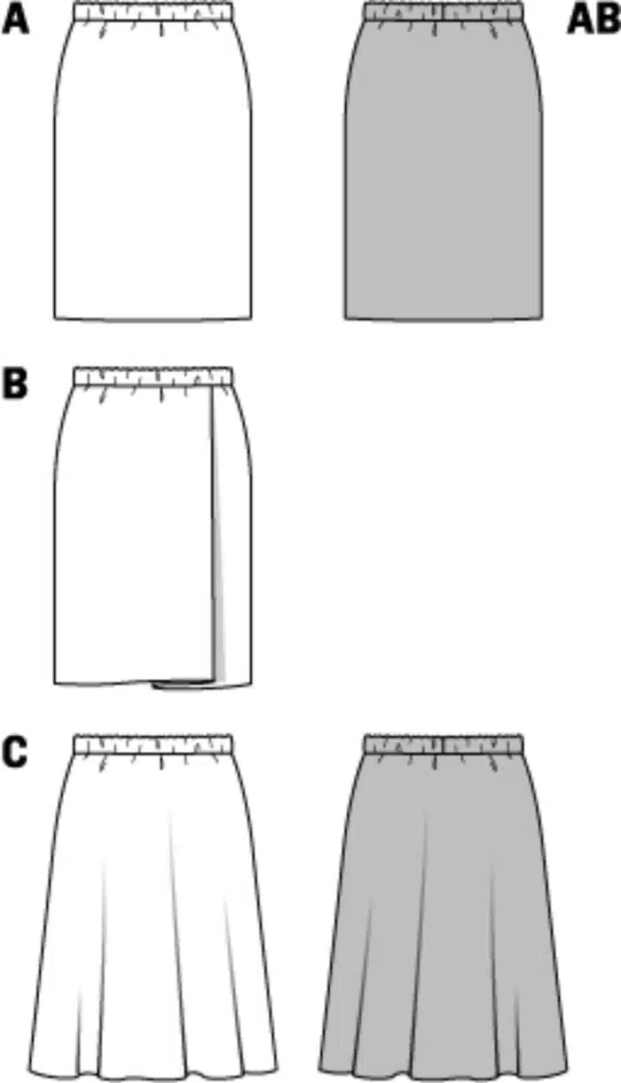 Burda Patroon 6937 - Rok in variaties