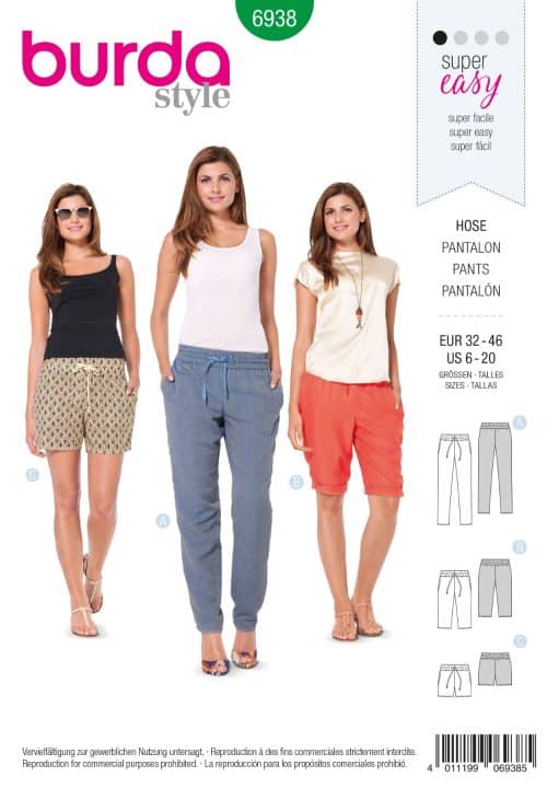 Burda Patroon 6938 - Broek in variaties